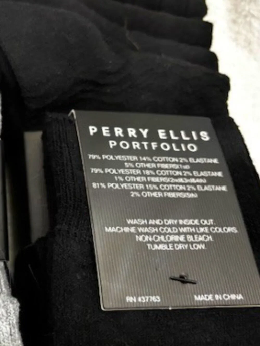 13 pairs of socks - 10 from Perry Ellis Portfolio and 3 novelty print crews NWY